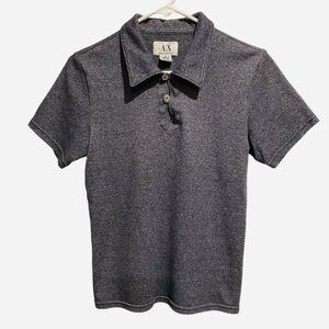 Armani Exchange A/X Women’s Polo Shirt Short Sleeve Blue Marled